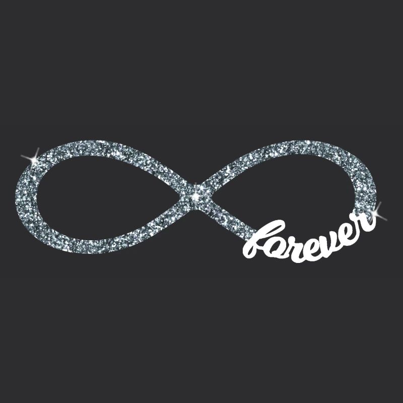 Infinity forever Love Unendlichkeit silber Glitzer
