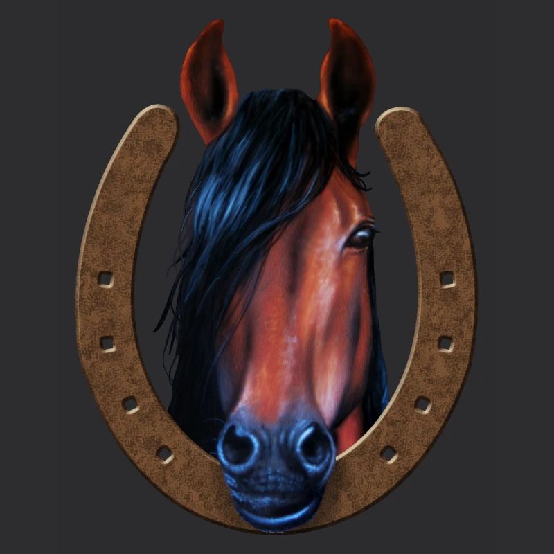 Pferd in Hufeisen