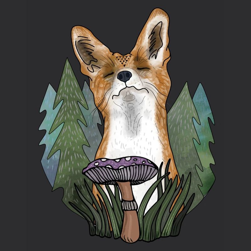 Glücklicher Fuchs (dunkle Stoffe)