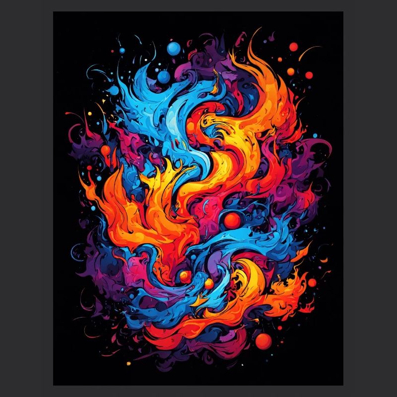 Tourbillon abstrait de couleurs