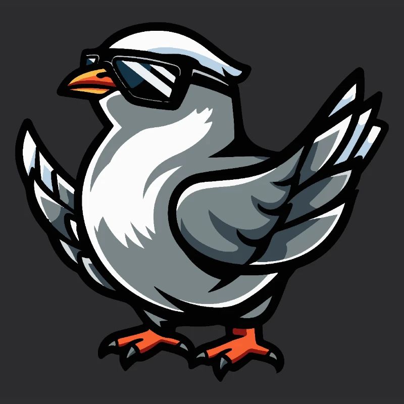 Taube Vogel Cool Comic