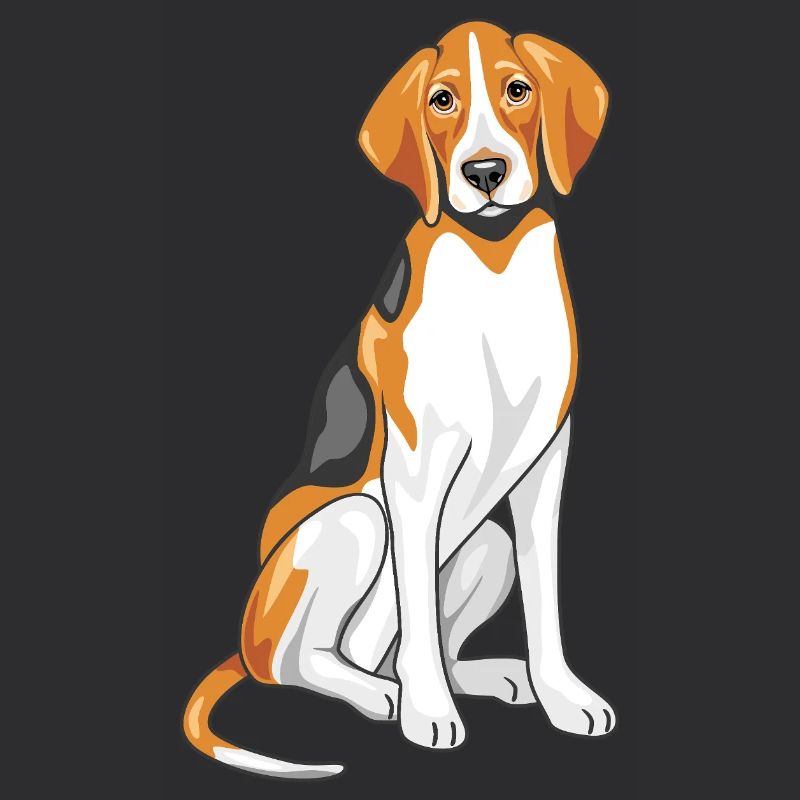 Sitzender Foxhound