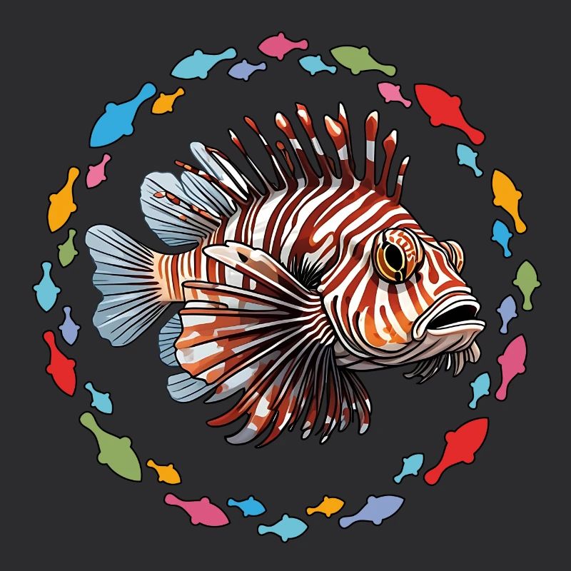 Lionfish Coral Fish in Fish Circle