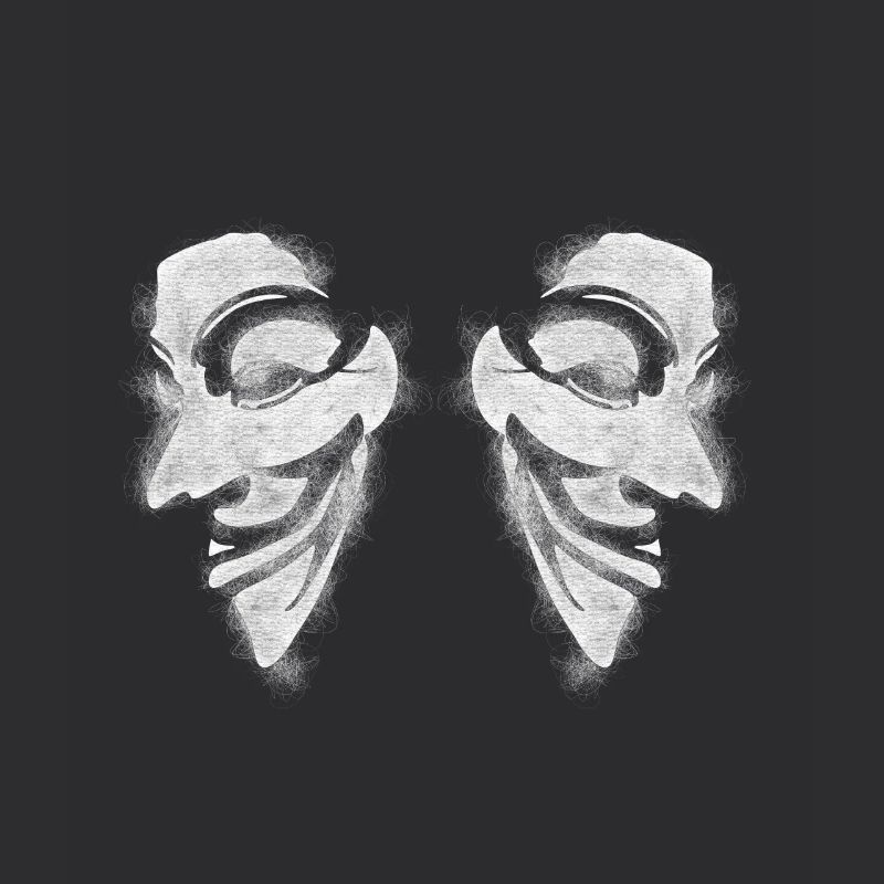 Anonymous v comme vendetta Double Head