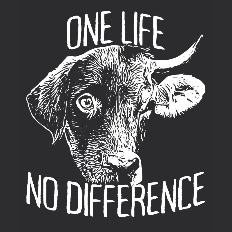 One Life No Difference Vegan Vegetarier Tierschutz