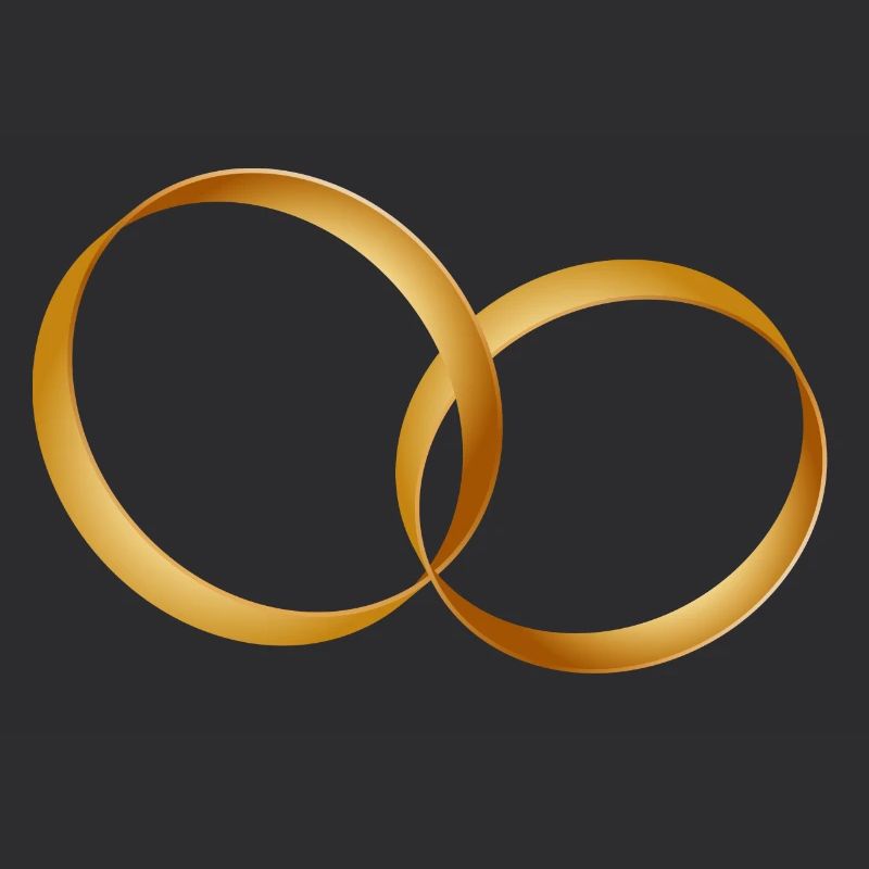 two gold rings - wedding ring - wedding