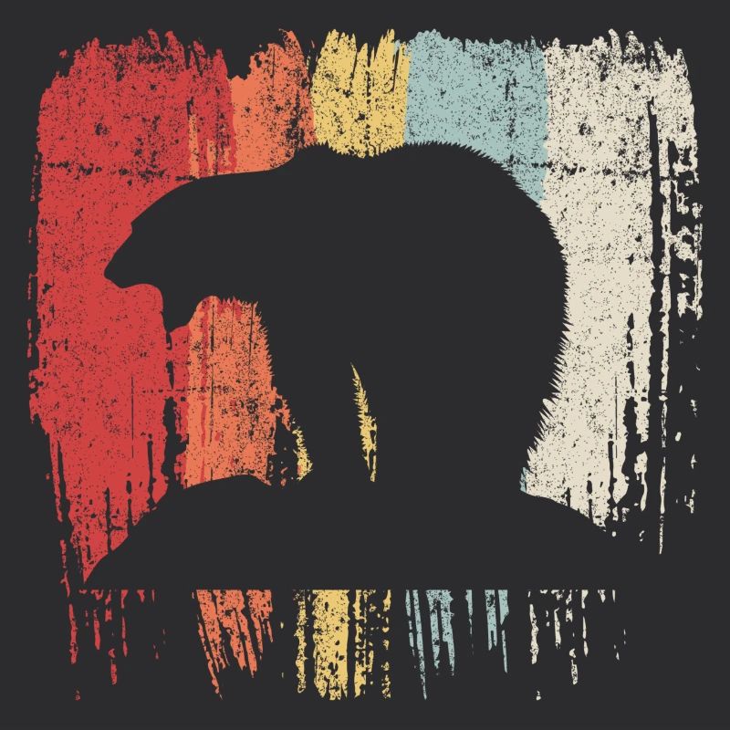 Bären-Regenbogen-Silhouette