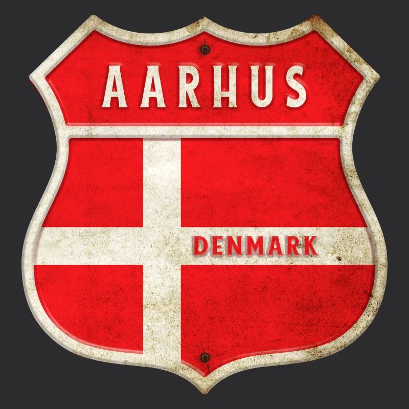 Aarhus Danmark Våbenskjold Flag Design