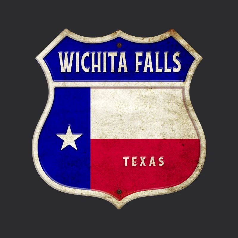 Wichita Falls Texas crest flags design
