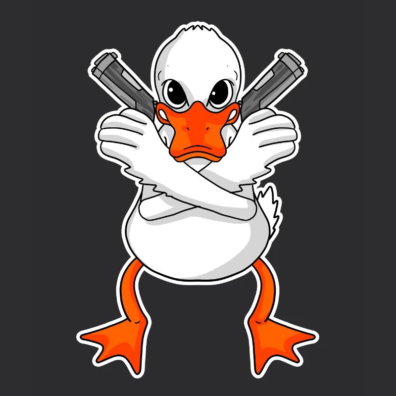 Canard avec pistolet