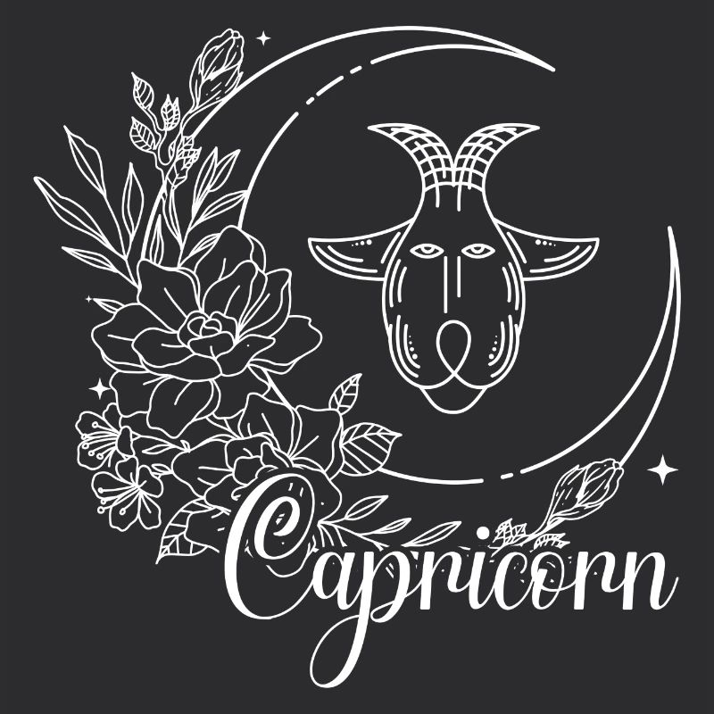 Steinbock Blumen Sternzeichen T-Shirt