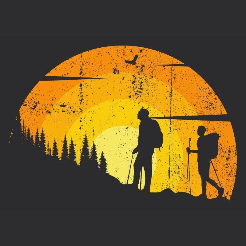 Silhouetten des Sunset Trail