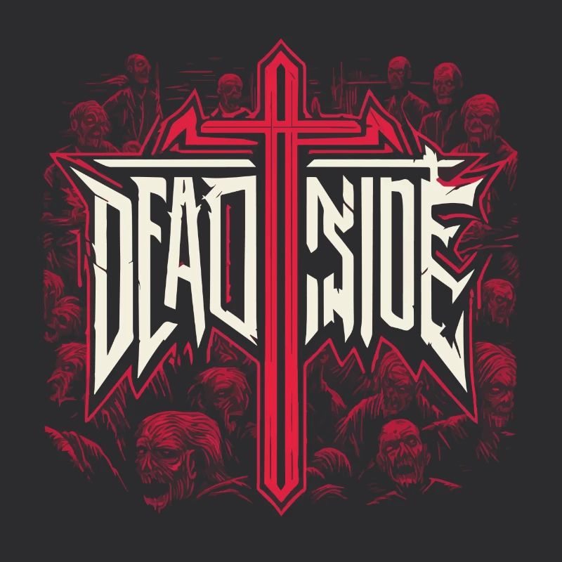 Design infernal avec épée et crânes