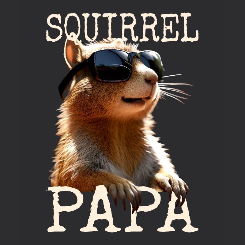 Squirrel Papa Eichhörnchen Daddy Vatertag Dad Paps