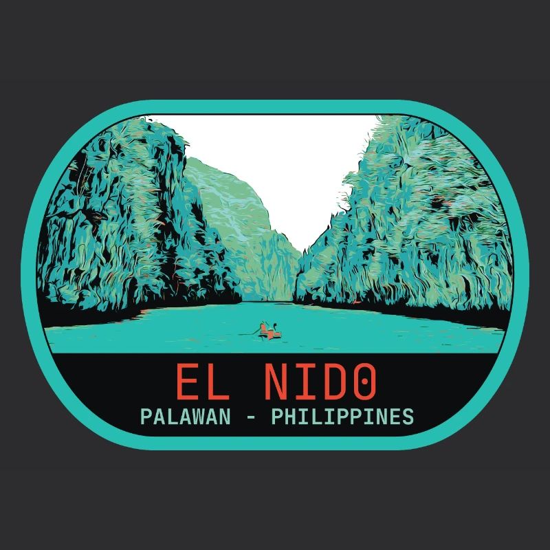 Panoramablick auf El Nido, Insel Palawan