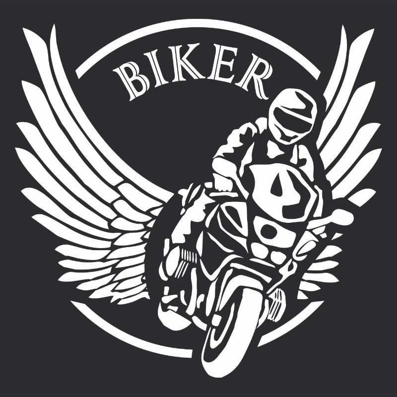 Winged Biker Circle Logo