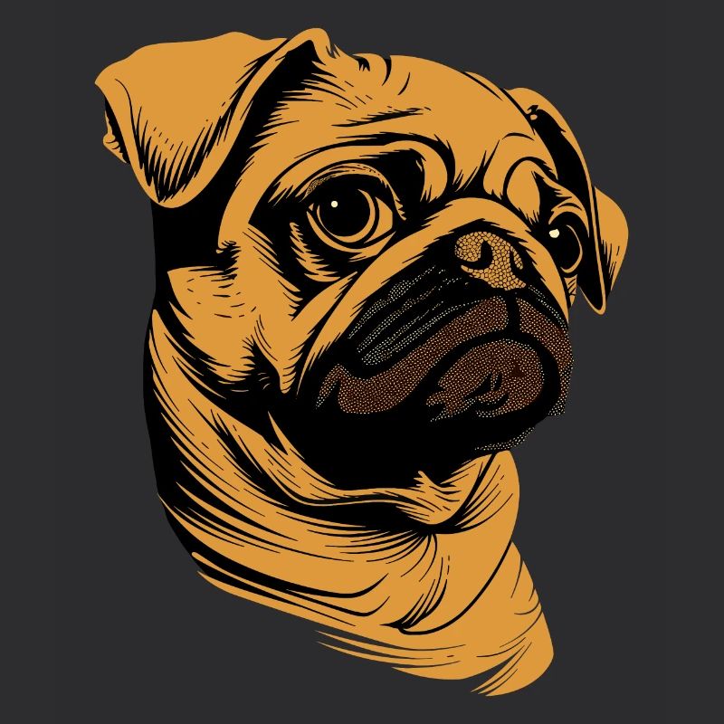 Mops Beige Hunde Liebe Carlin Kleiner Süßer Mops
