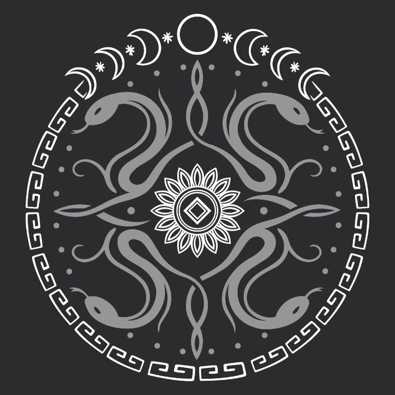 Roue serpentine avec phases de lune