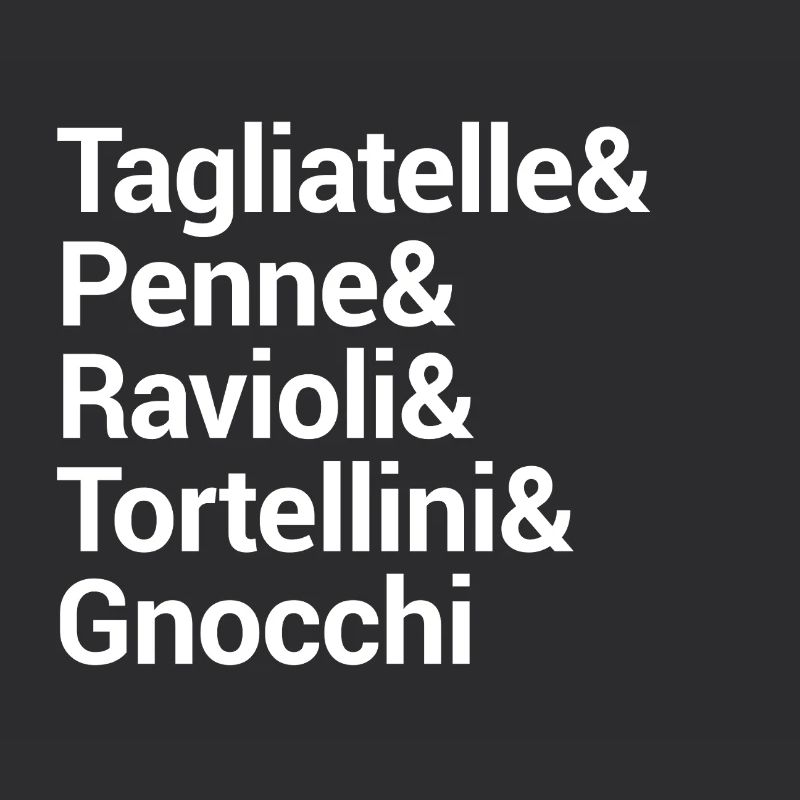 Pasta Culinary Typography Design