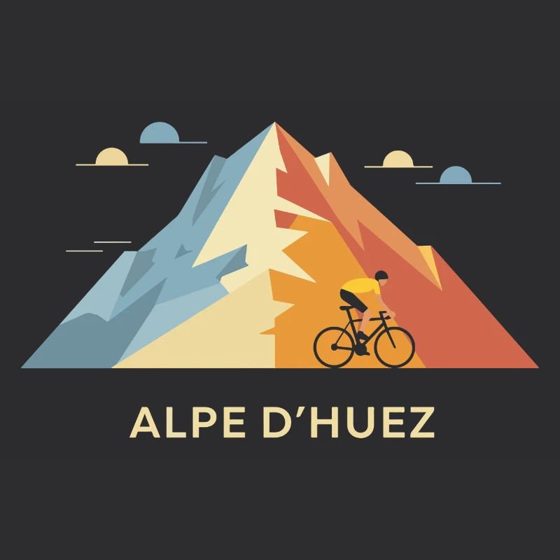 Radfahrer Alpe d'Huez Kunst
