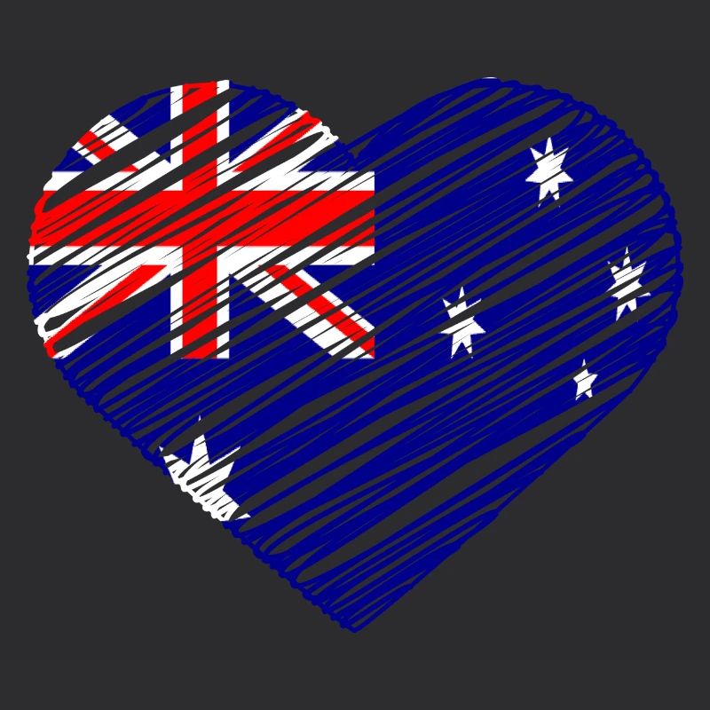 Conception de coeur de drapeau australien