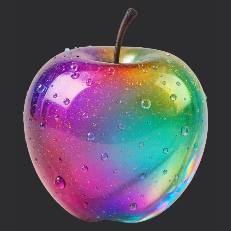 Rainbow Apple Aesthetic Design