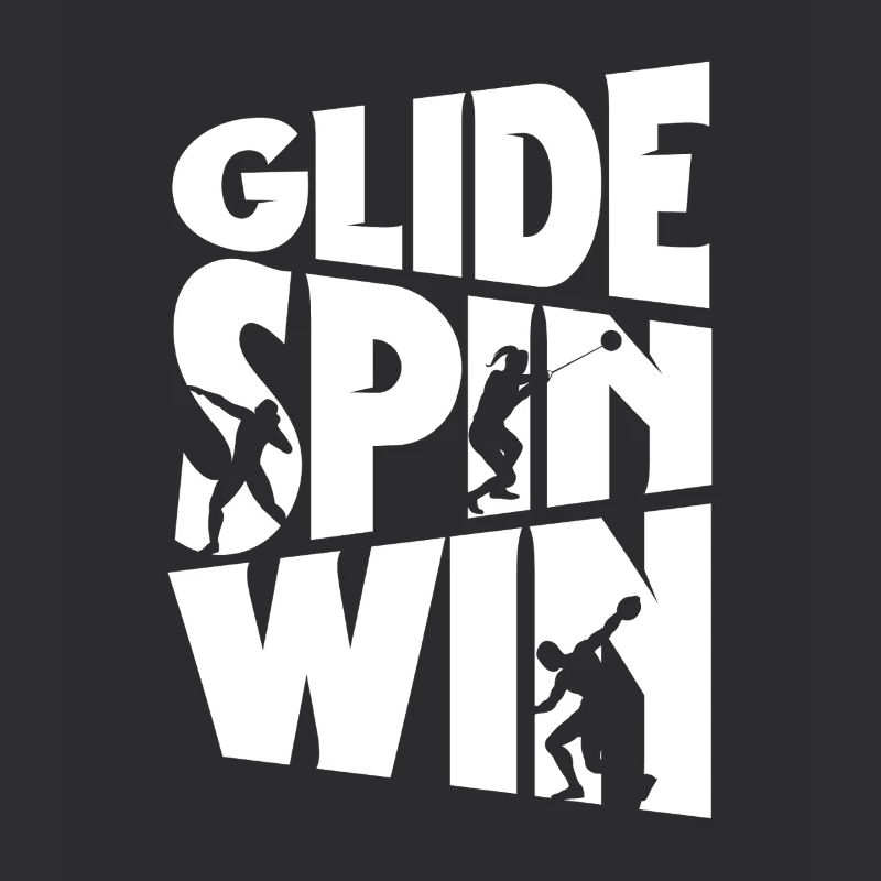 Kugelstoßen Kugelstoß Kugelstoßer Glide Spin Win