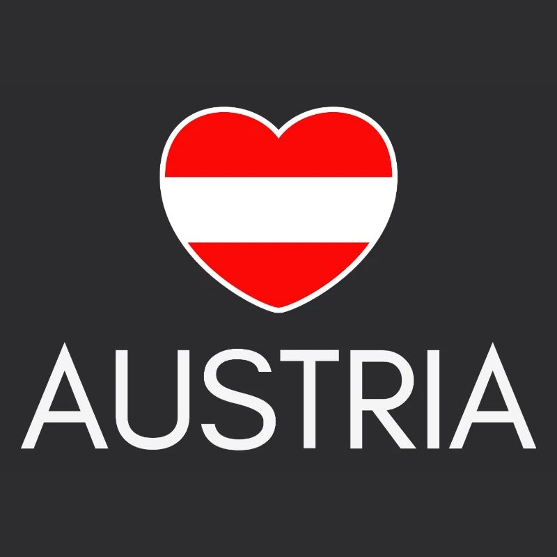 Heart with Austrian flag, I love Austria