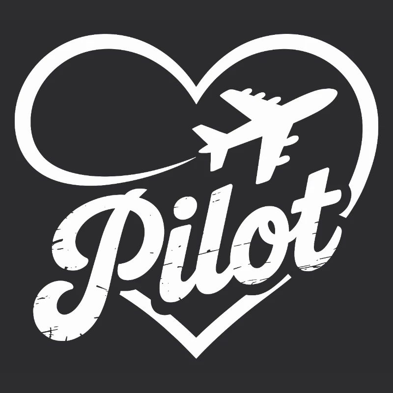 Pilot Herz Flugzeug Flugschein