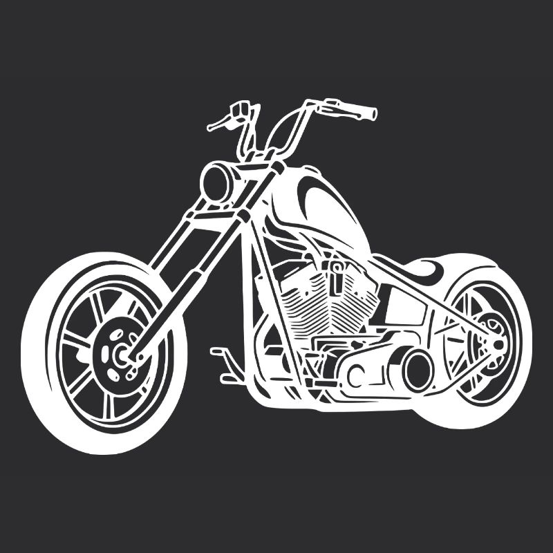 Design de moto chopper en blanc