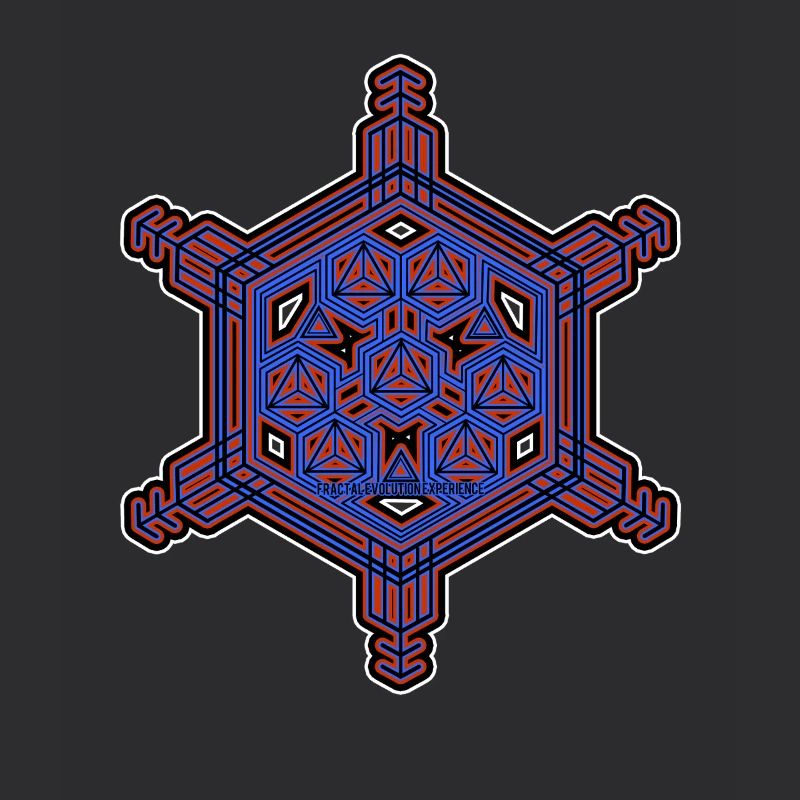 Expérience d’évolution fractale Motif hexagone étoile
