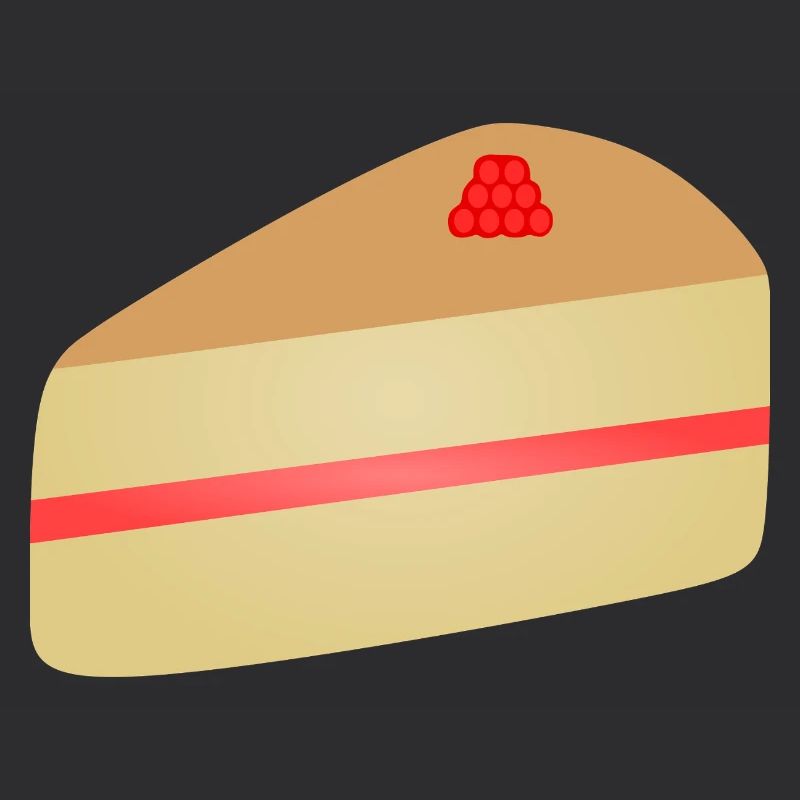Pastel Cake Slice Raspberry