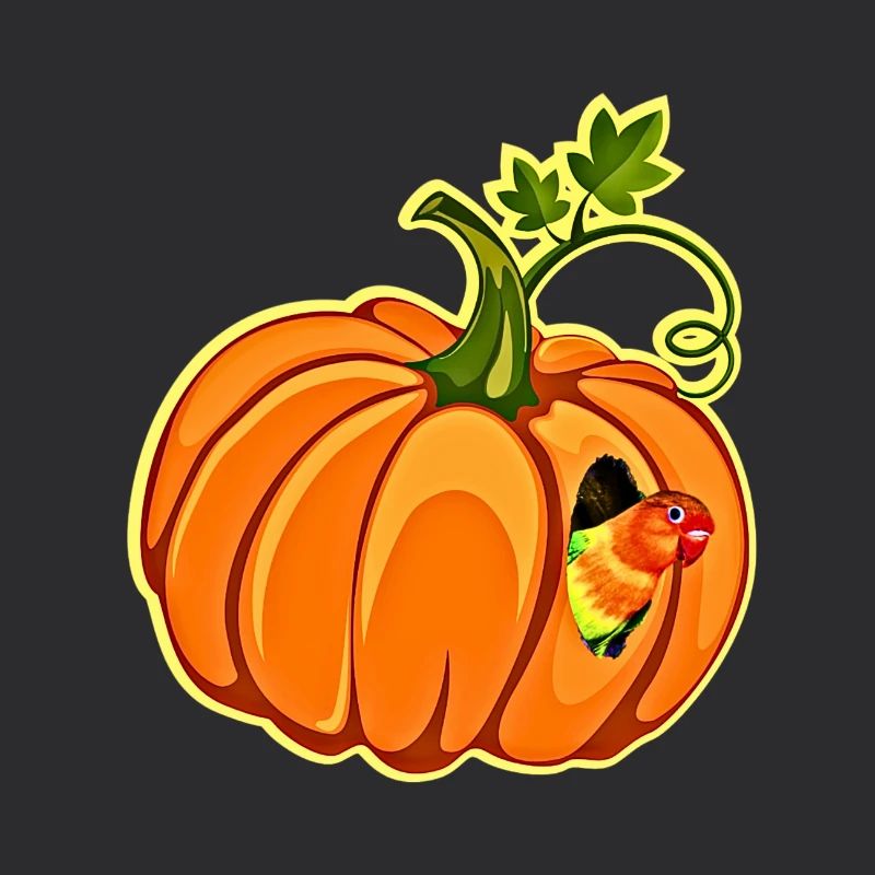 Pumpkin Parrot Whimsy