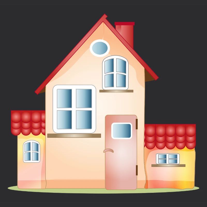 Maison colorée – Motif de maison conviviale