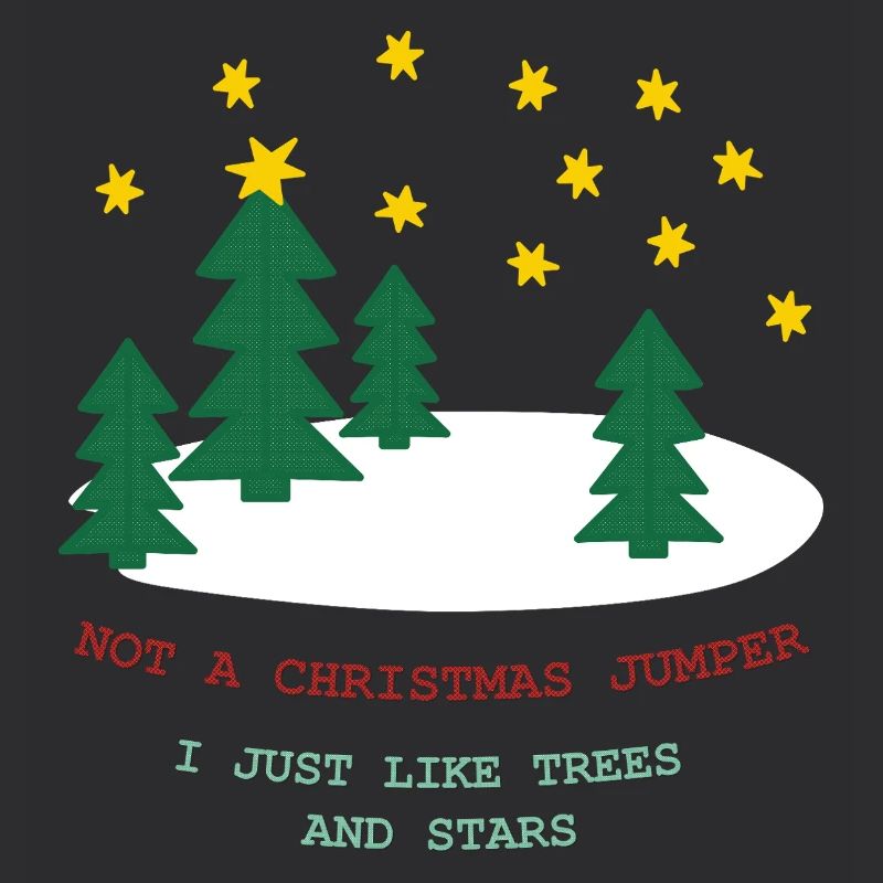 Pas de pull de Noël : sapins et étoiles