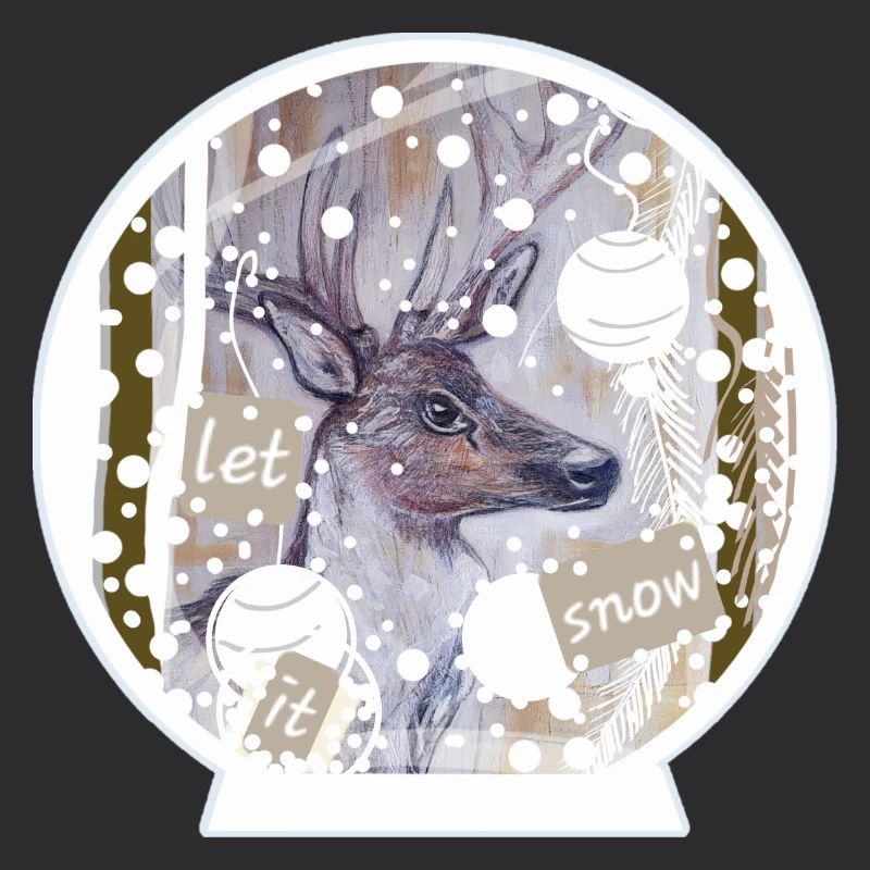 Cerf-boule à neige