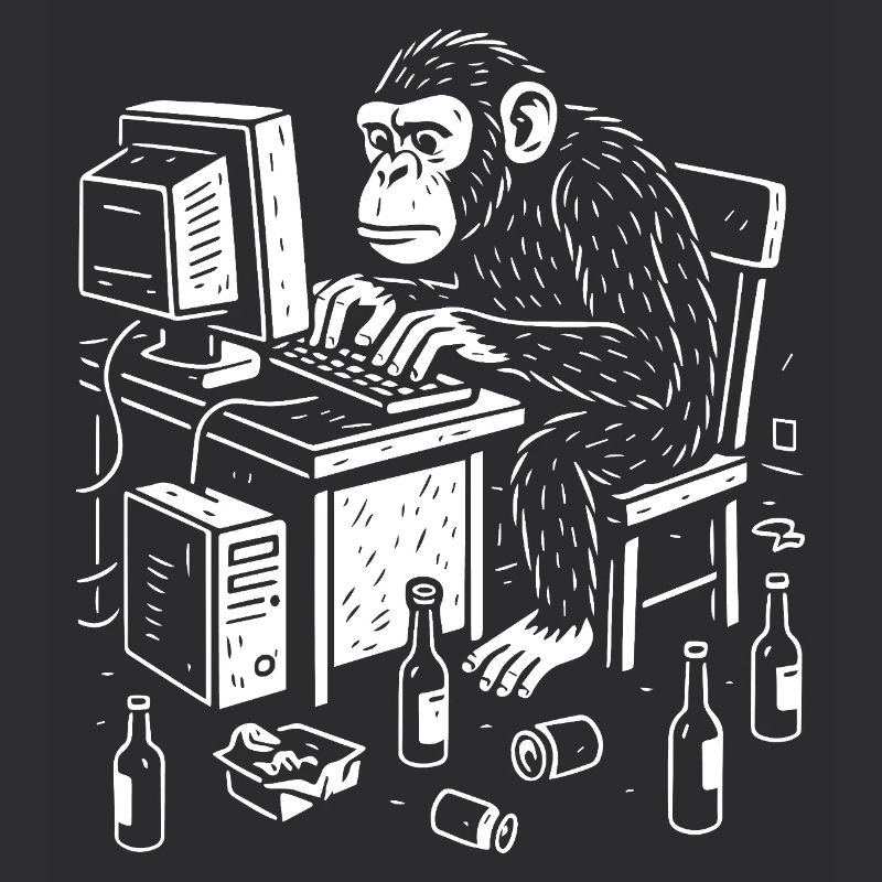Codeur singe de bureau