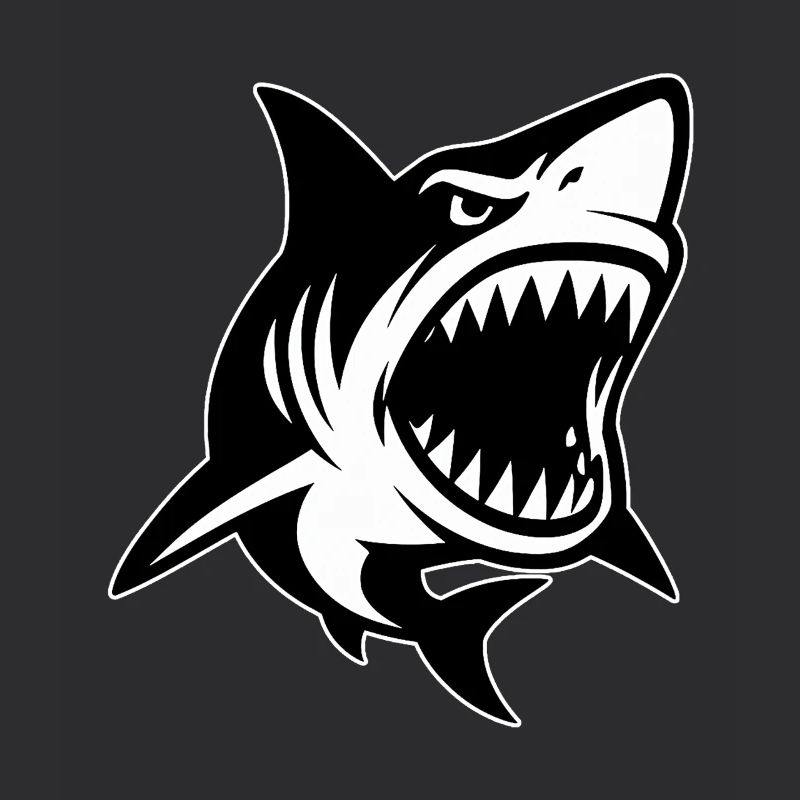 Shark with open mouth showing teeth