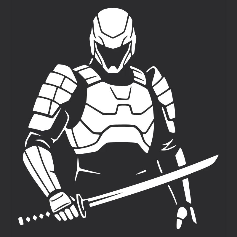Cyberpunk Robot Guerrier Samouraï Vector