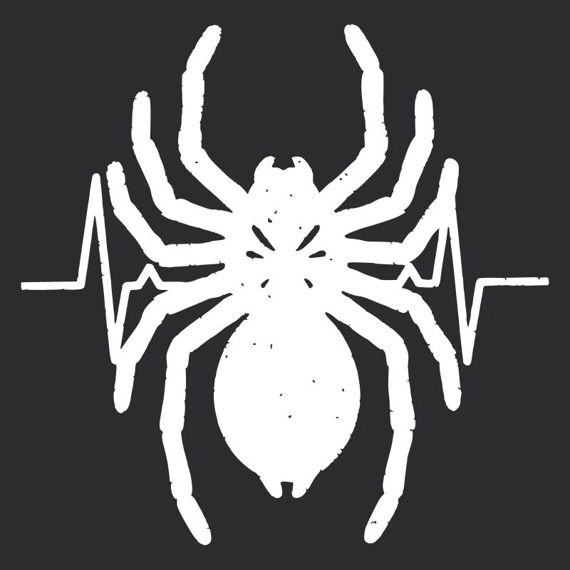 Spider Tarantula Heartbeat ECG Vector