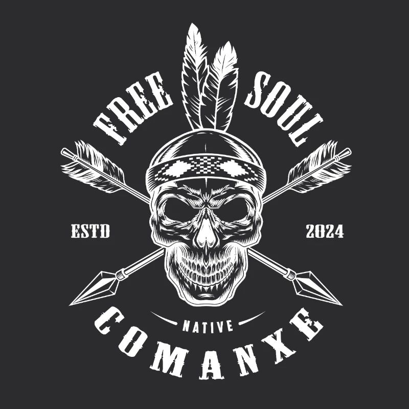 Punk-Schädel mit Pfeil-Logo