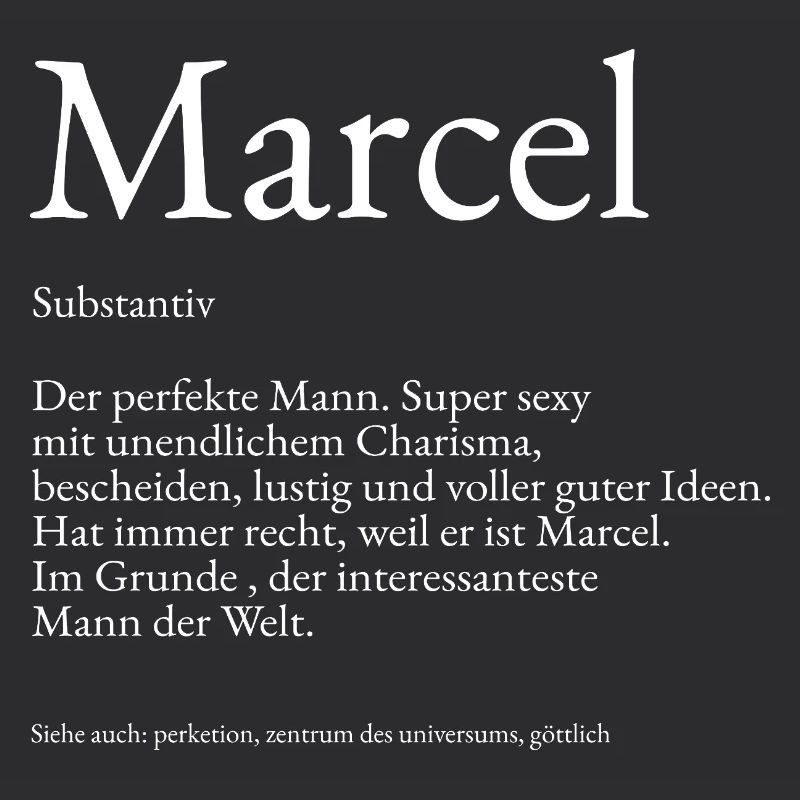 Marcel Dictionary explanation First name Marcel