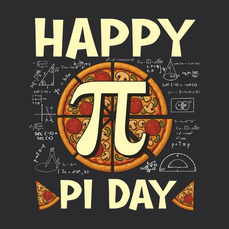 Frohen Pi-Tag, lustiger Pizza-Mathe-Nerd