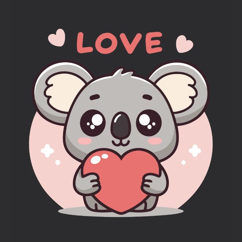 Koala Heart in Love
