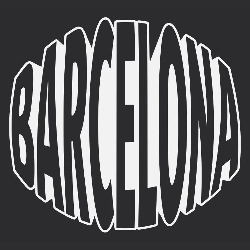 Barcelona Oval Lettering