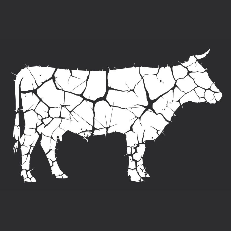 Cow Cattle Mosaic Sliver Art Vector