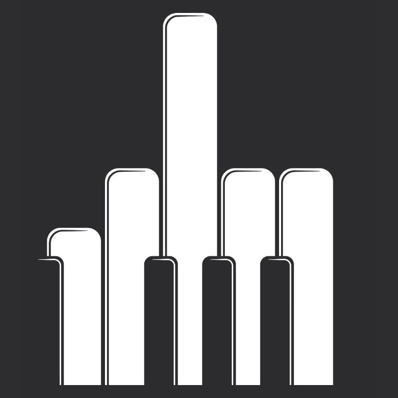 Klaviertasten Mittelfinger