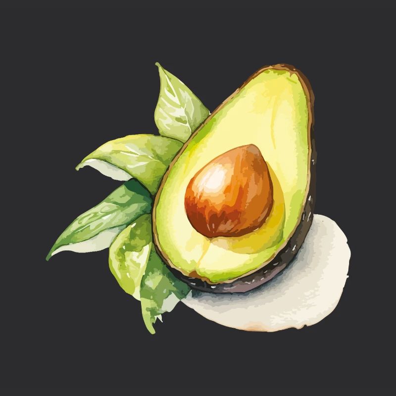 Wasserfarbene Avocado Illustration