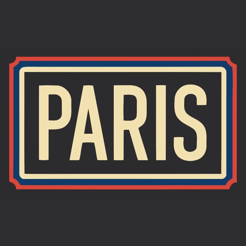 Pariser Retro-Abzeichen-Emblem