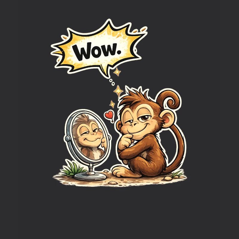 Funny Monkey Wow Saying Gift